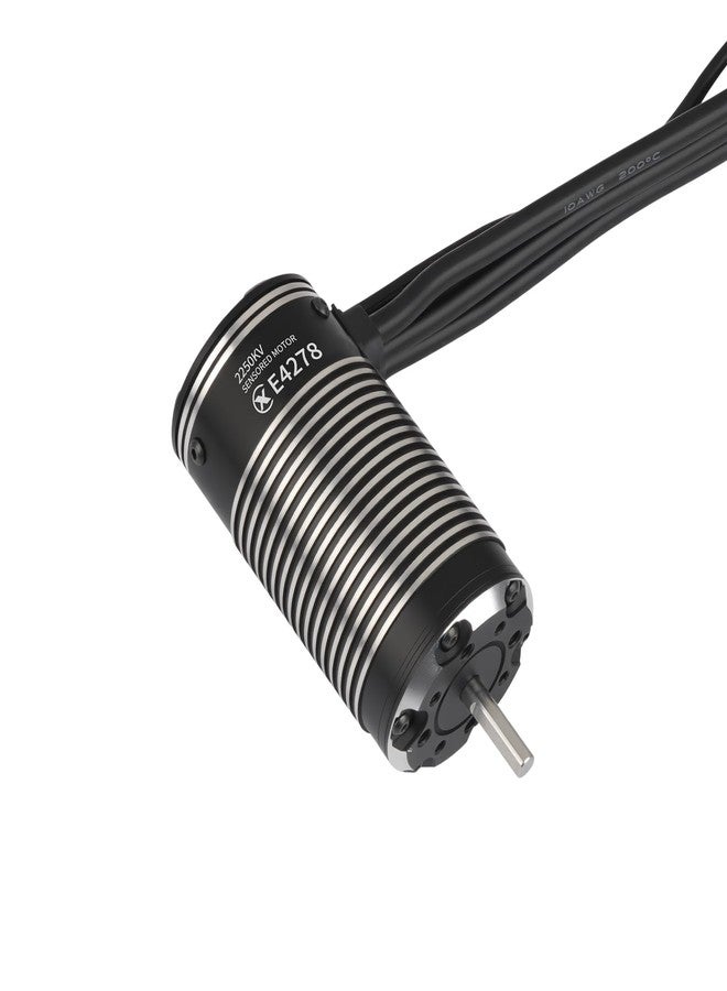 أكس سي محرك XC E4278 بدون فرشات مزود بمستشعرات لسيارات التحكم عن بعد، 2250 كيلو فولت، بطارية ليثيوم بوليمر 3-6 خلايا، مقاوم للماء بمعيار IP67، مناسب لشاحنات مونستر بمقياس 1/8 - Image 1